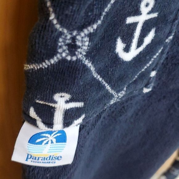 Navy blue XS towel pants beach swim cover up - Picture 2 of 5